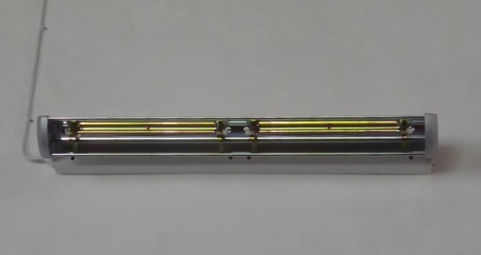 One of the new infra-red heaters, July 2023